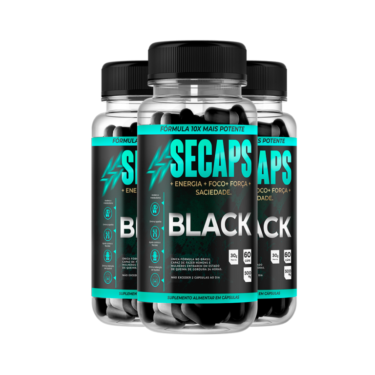 3 potes de Secaps Black